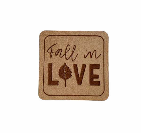 Kunstleder Patch mit Fall in LOVE