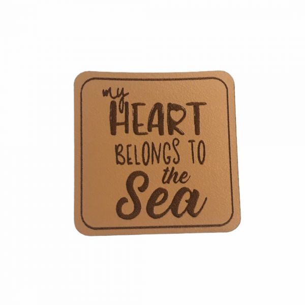 Kunstleder Patch My heart belongs to the sea