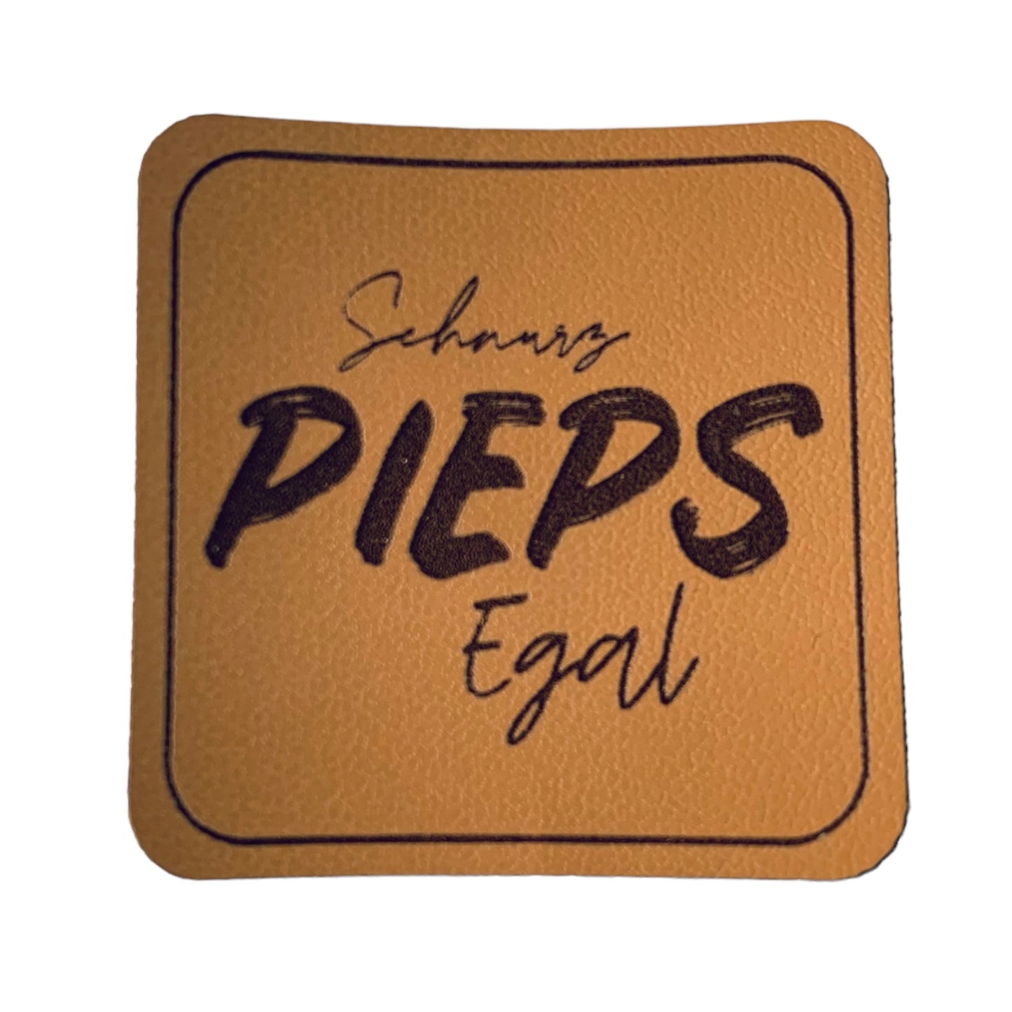 Kunstleder Patch Schnurz Pieps Egal