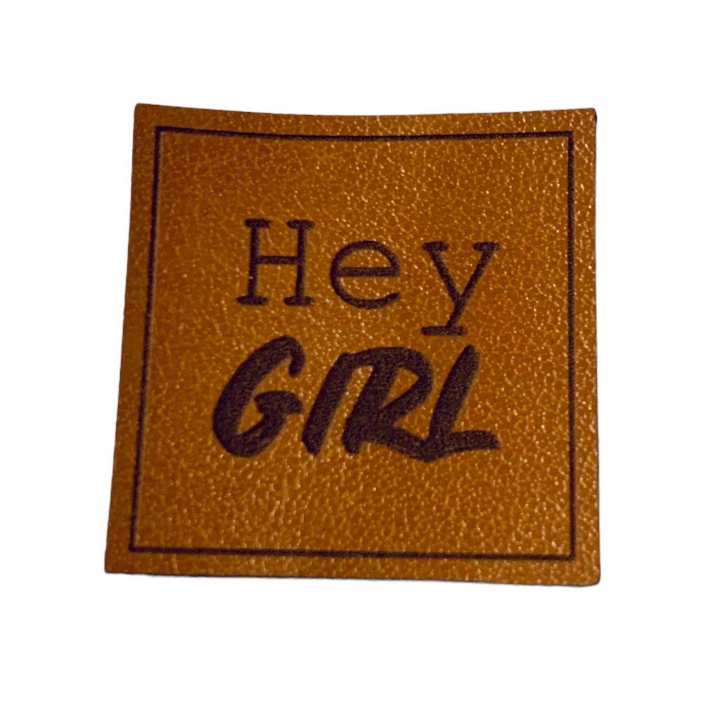 Kunstleder Patch Hey Girl