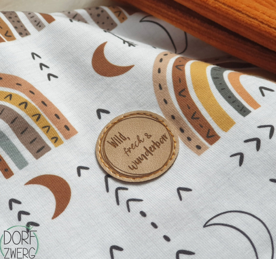 Kunstleder Patch mit wild frech & wunderbar