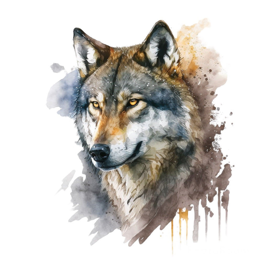 Bügelbild Wolf