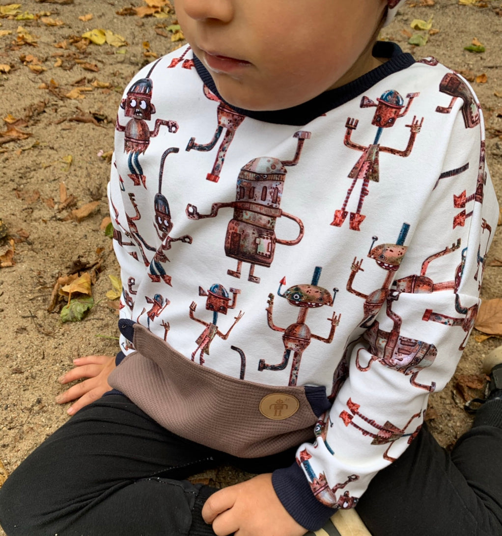 Kunstleder Patch mit Roboter