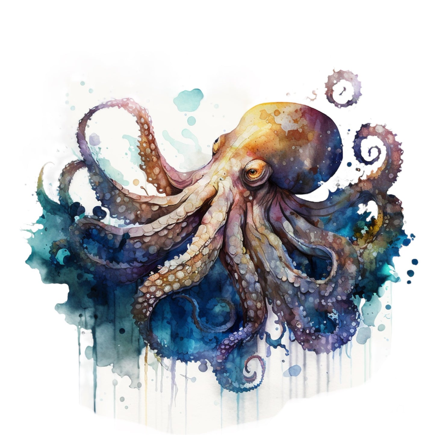 Bügelbild Oktopus