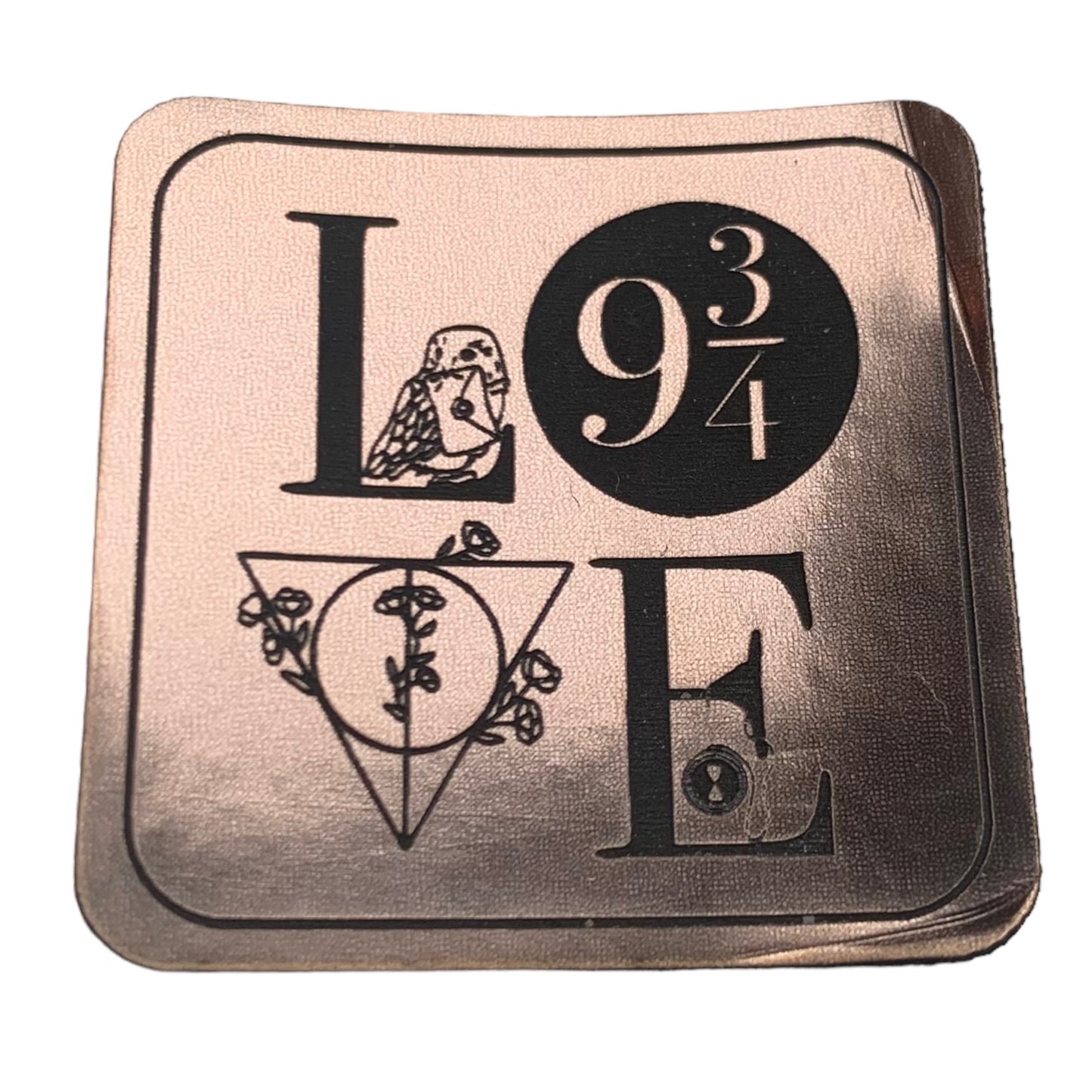 Kunstleder Patch LOVE Magische Schule Glanz