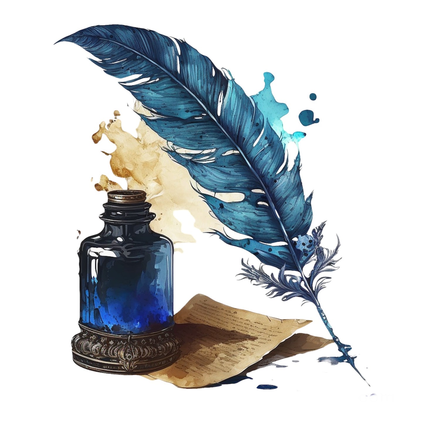 Bügelbild Tusche und Feder