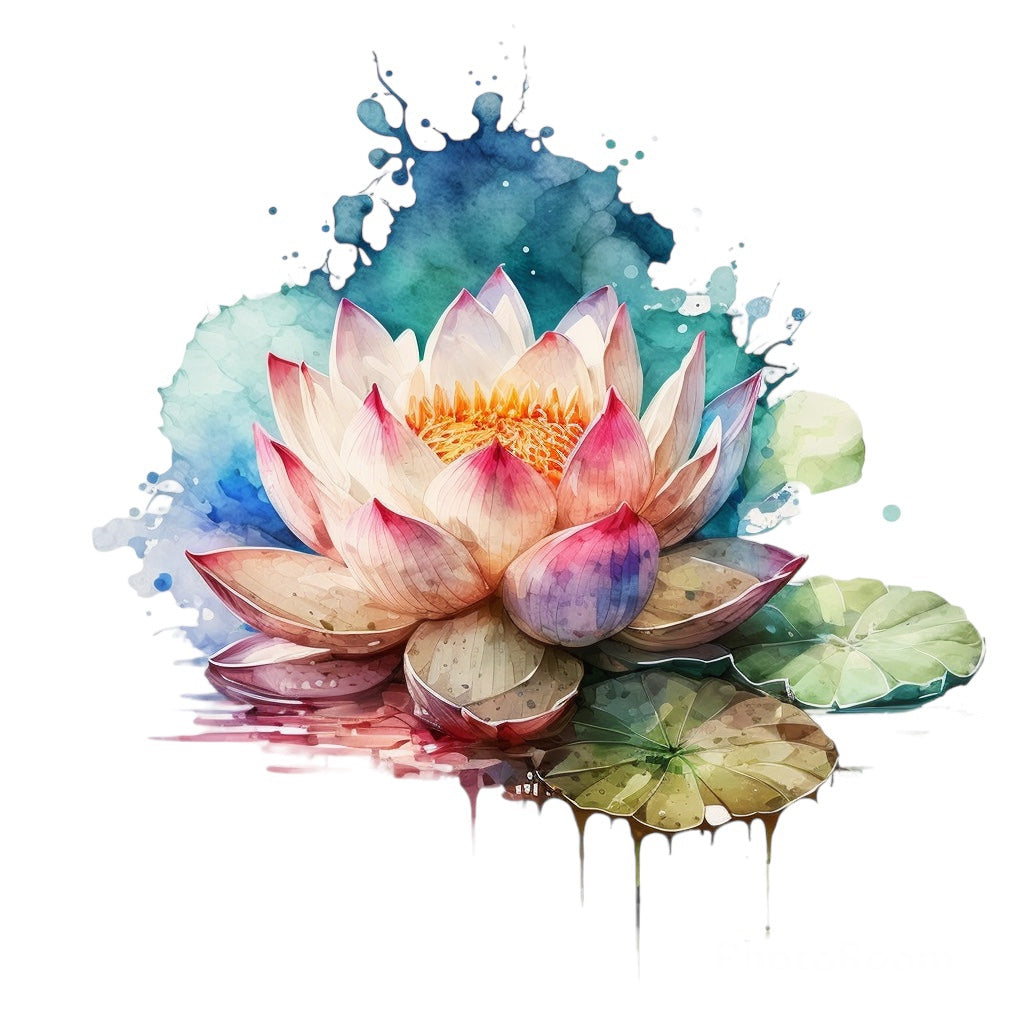 Bügelbild Seerose