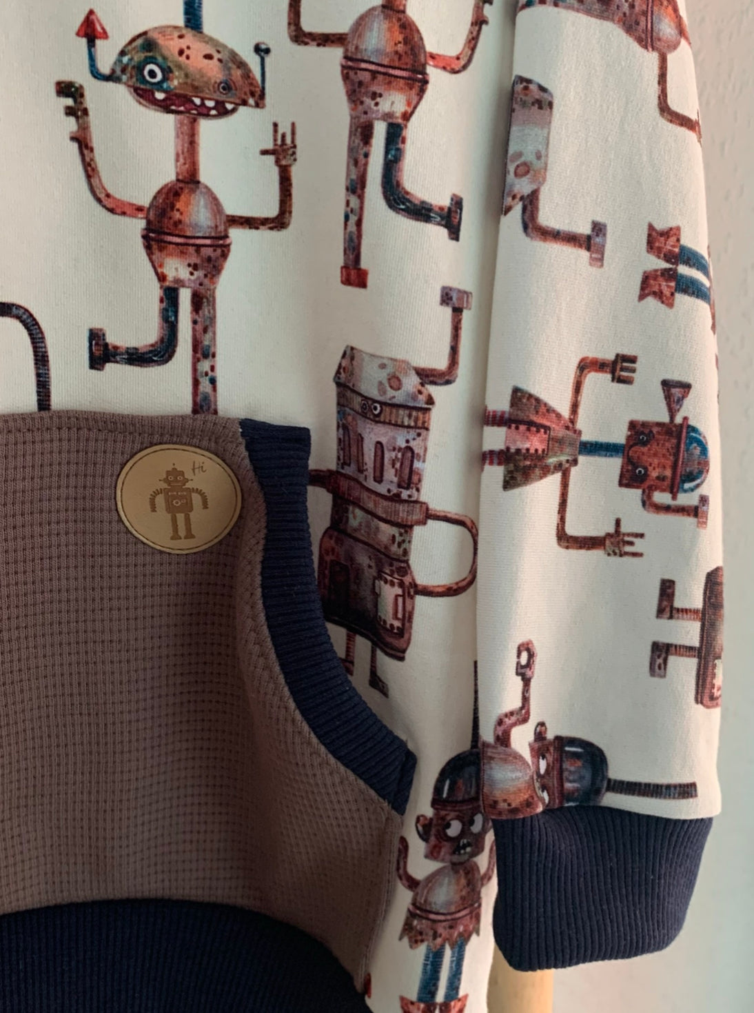Kunstleder Patch mit Roboter