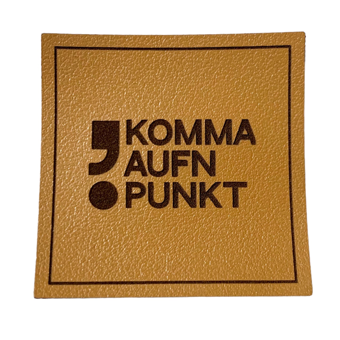 Kunstleder Patch Komma aufn Punkt