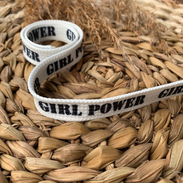 Bedruckte Kordel mit "GIRL POWER"
