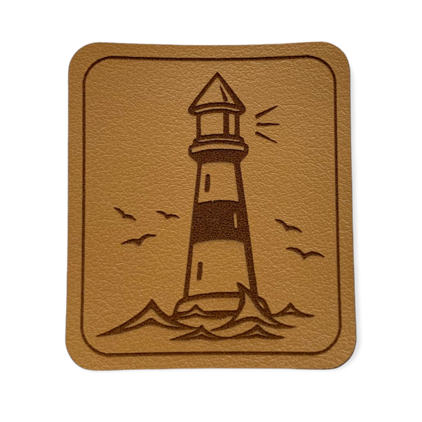 Kunstleder Patch Leuchtturm