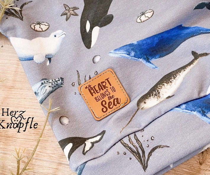 Kunstleder Patch My heart belongs to the sea
