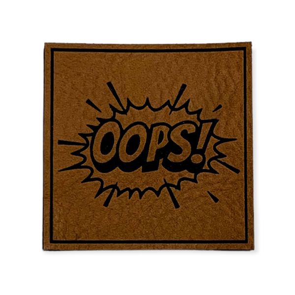 Kunstleder Patch OOPS! Comic