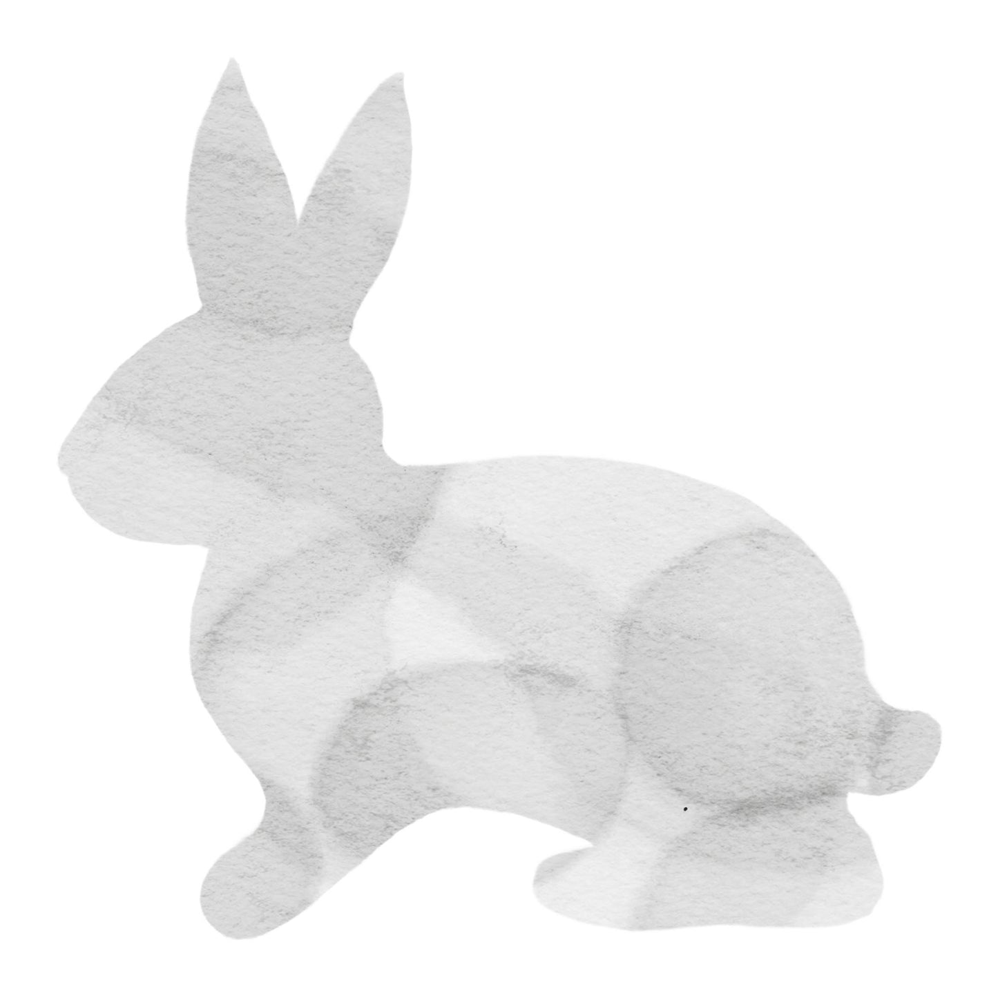 Bügelbild Hase Grau