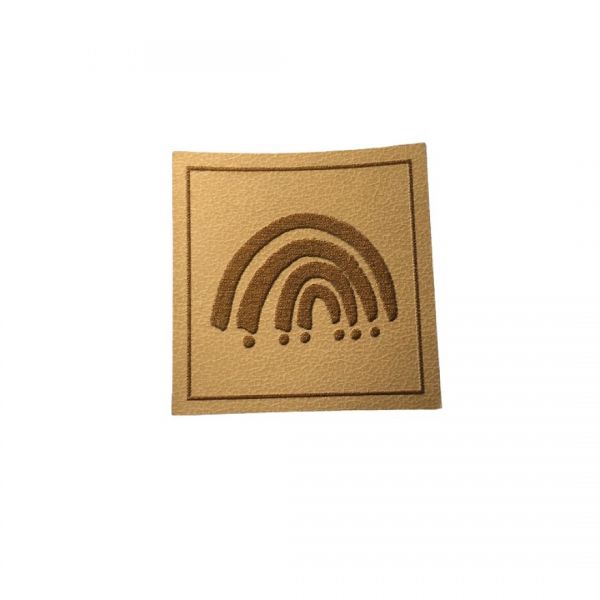 Kunstleder Patch mit Regenbogen Boho Ethno