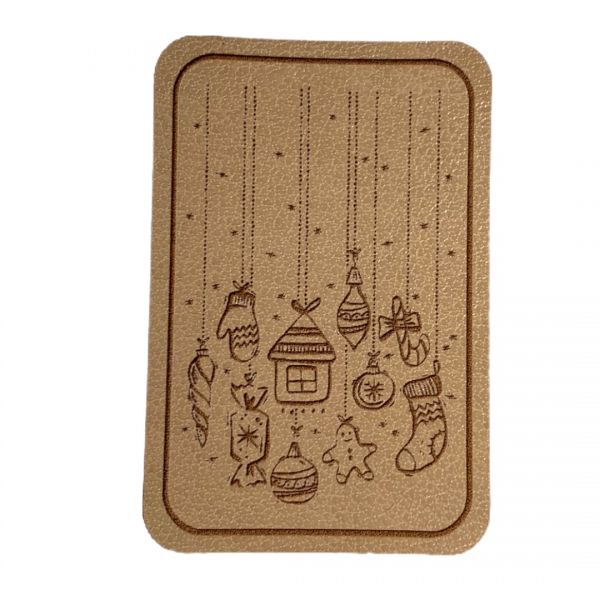 Kunstleder Patch Weihnachtbaumschmuck
