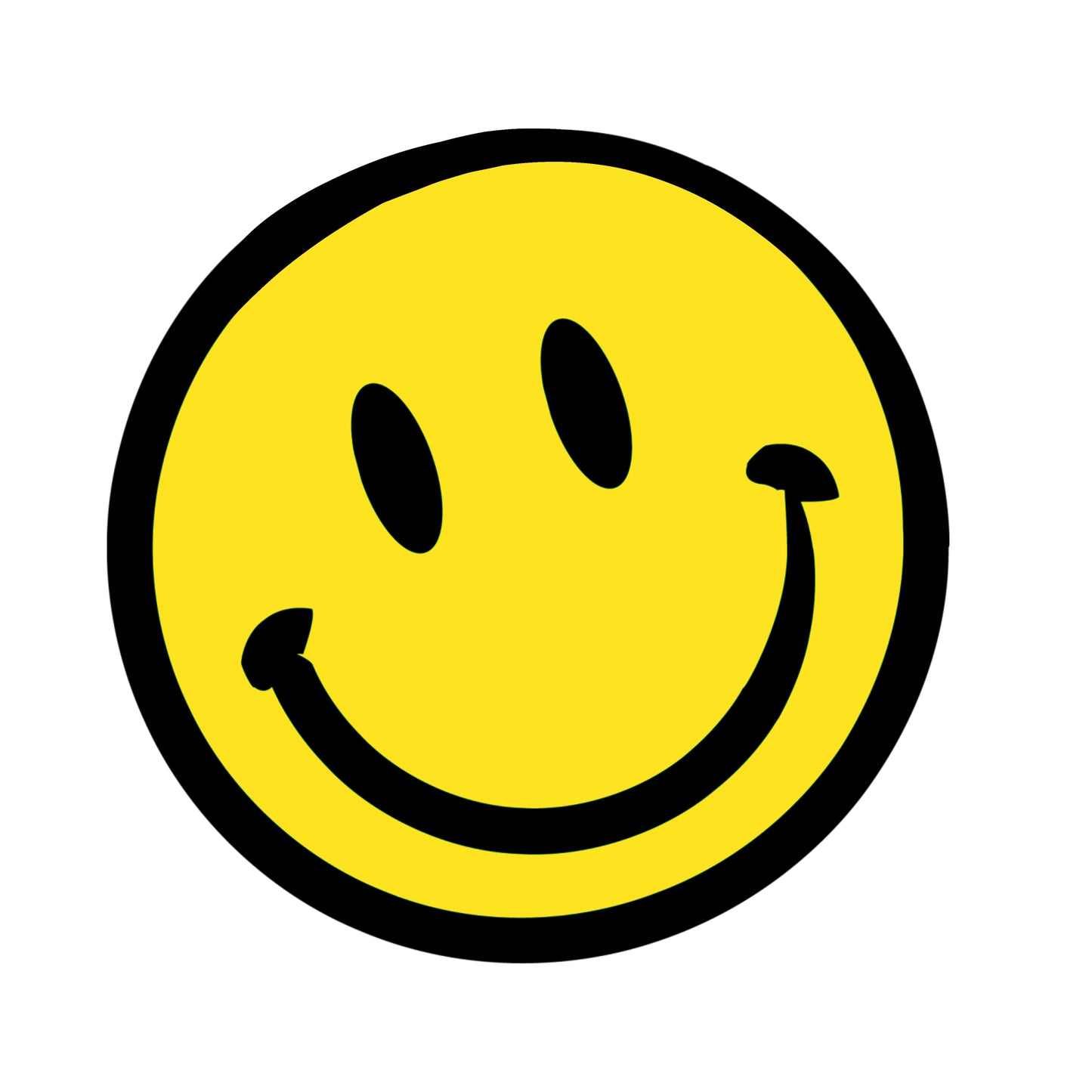 Bügelbild Smiley Gelb
