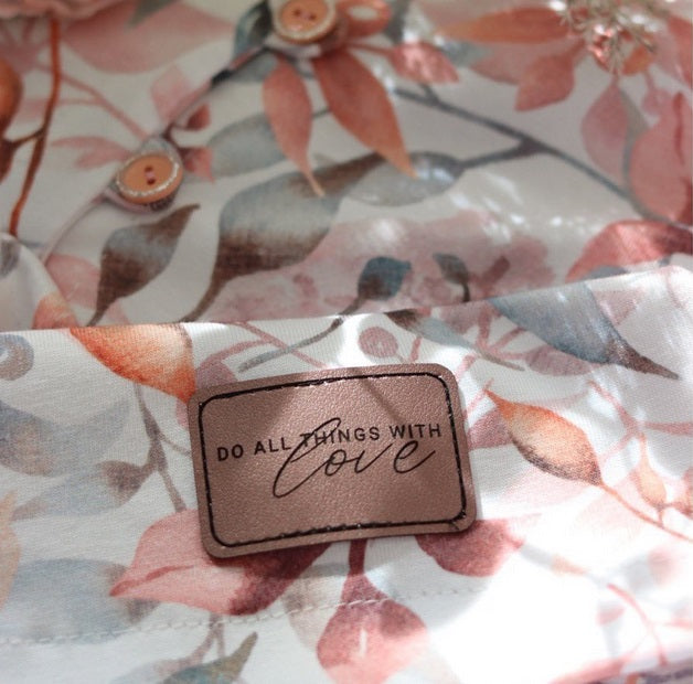 Kunstleder Patch Do all things with love