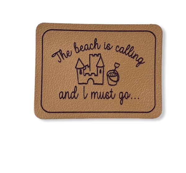 Kunstleder Patch the beach is calling and i must go