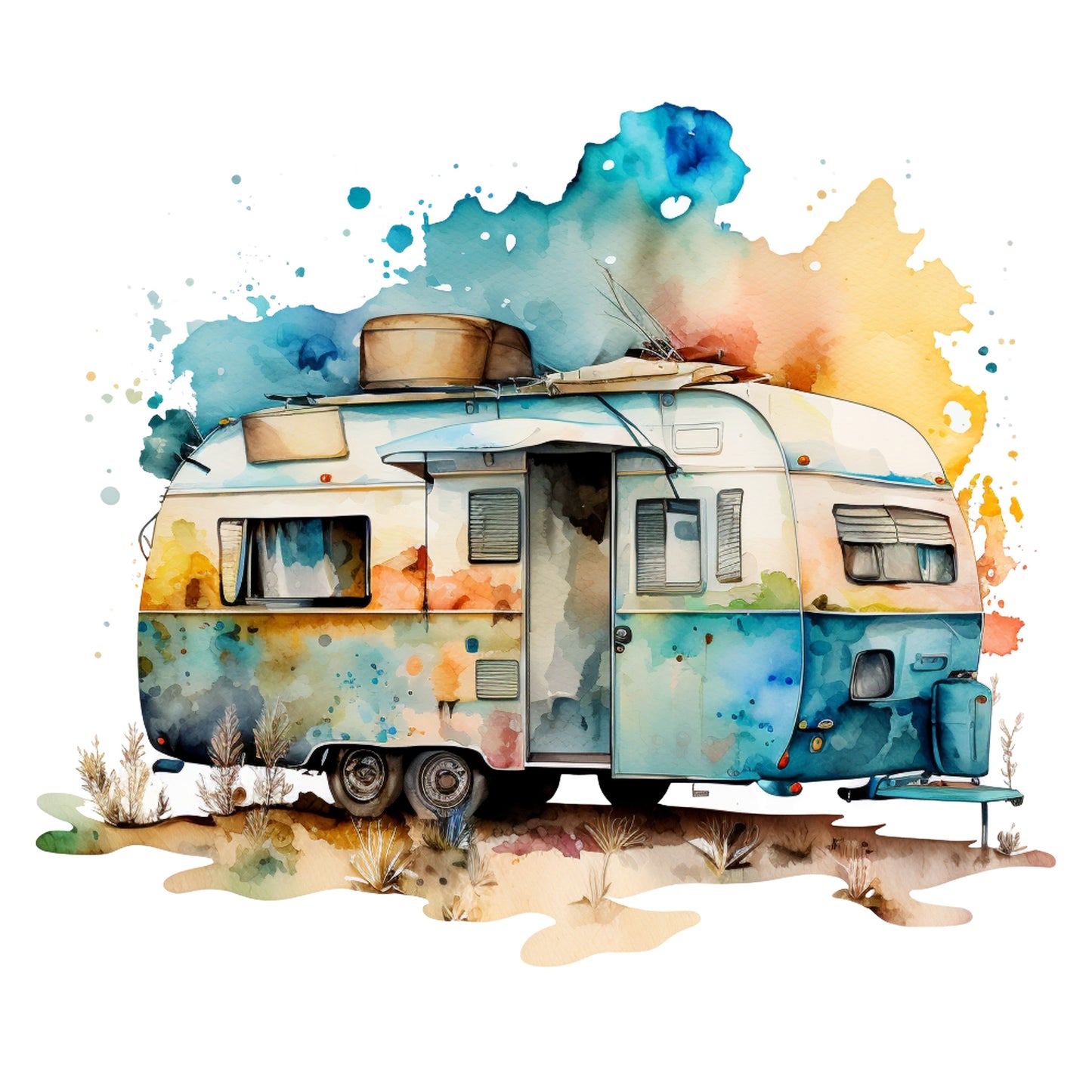 Bügelbild Camper 2