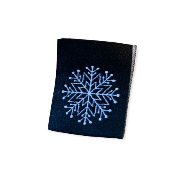 Weblabel mit Schneeflocke