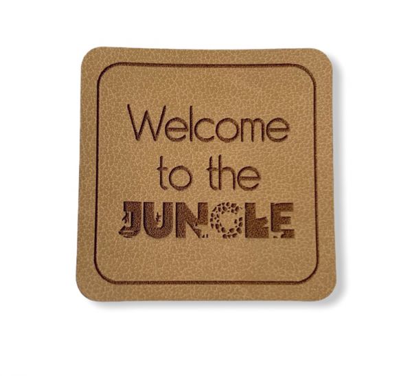 Kunstleder Patch mit Welcome to the Jungle