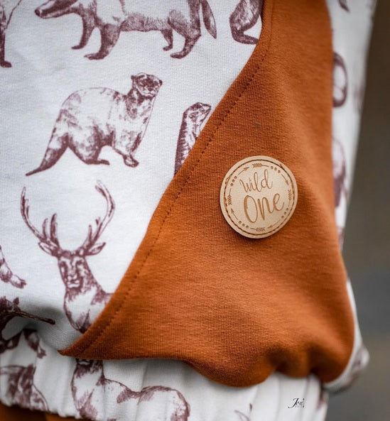 Kunstleder Patch mit Wild One
