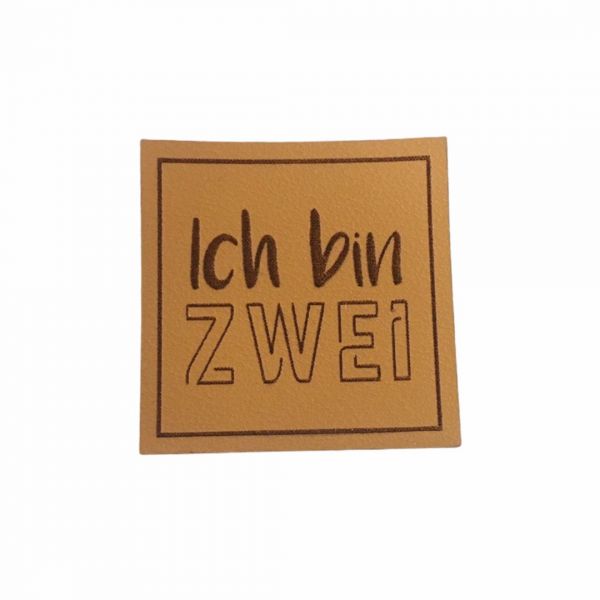 Kunstleder Patch mit Ich bin Zwei