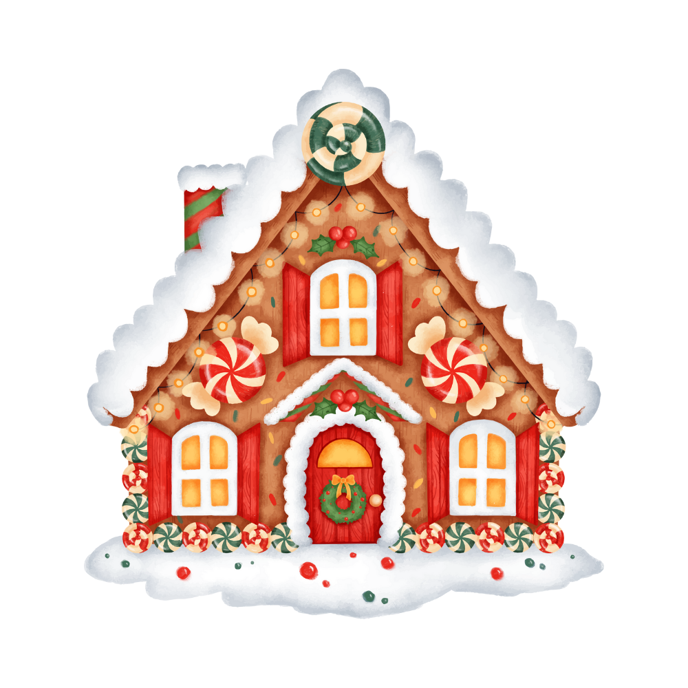 Bügelbild Lebkuchenhaus