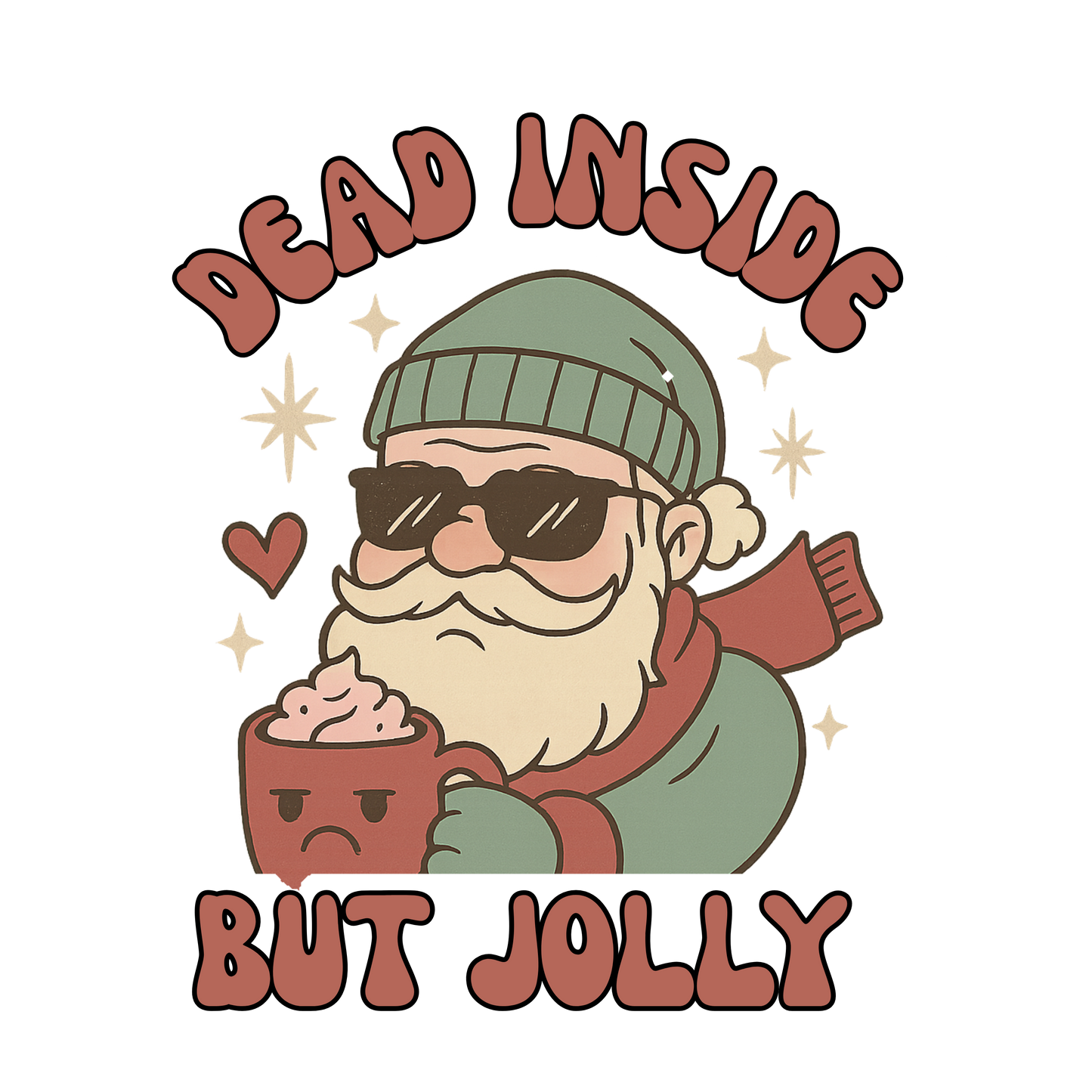 Bügelbild Dead inside but jolly