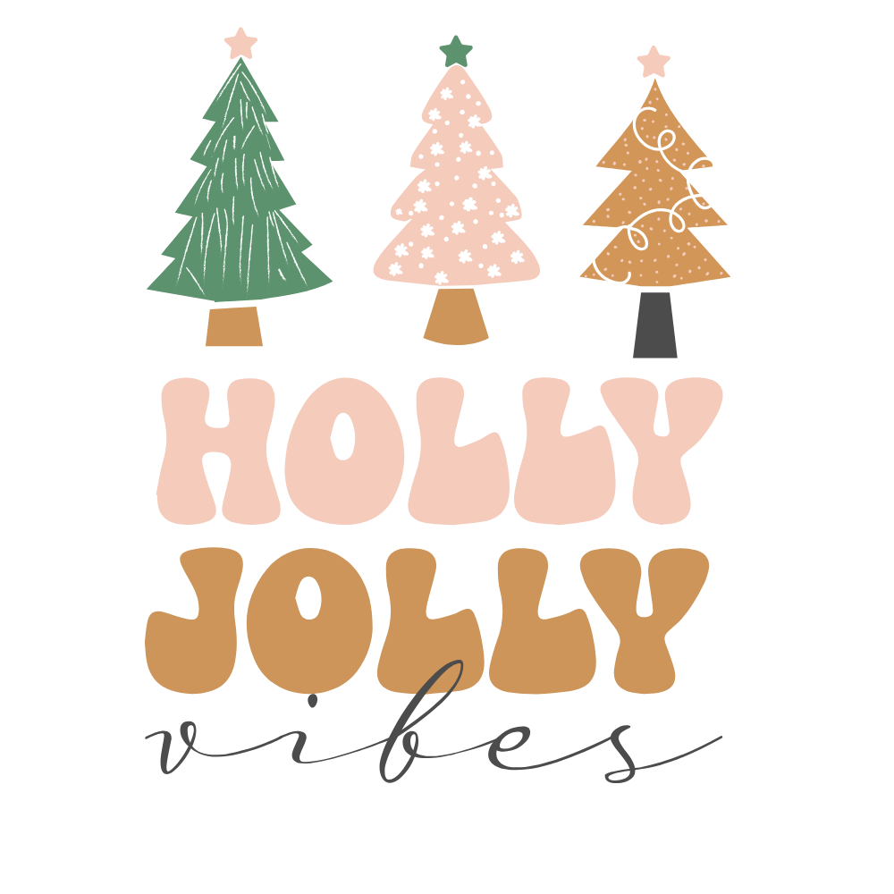 Bügelbild Holly Jolly Vibes