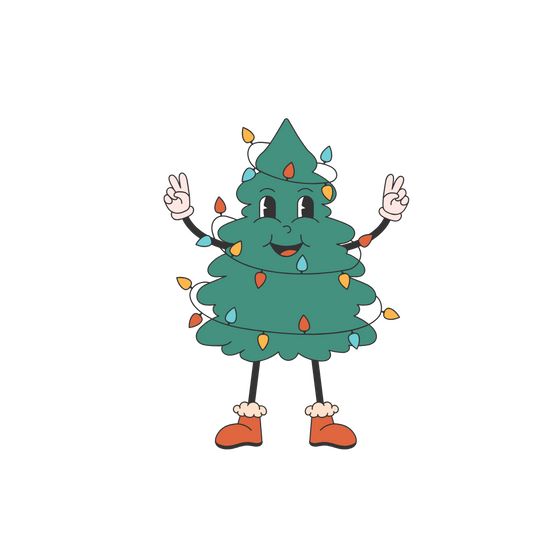 Bügelbild Happy Christmas Tree