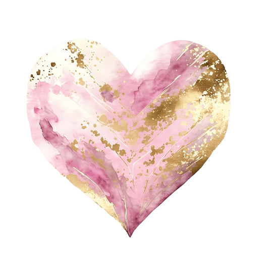 Bügelbild Rosa Herz
