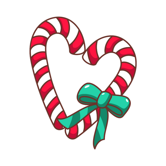 Bügelbild Herzzuckerstange