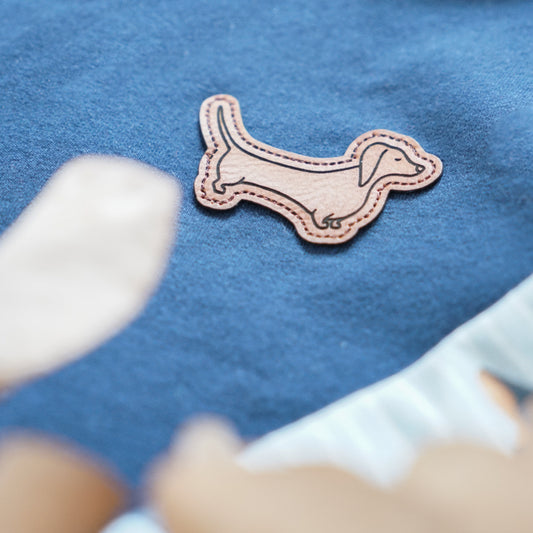 Kunstleder Patch Dackel Willy
