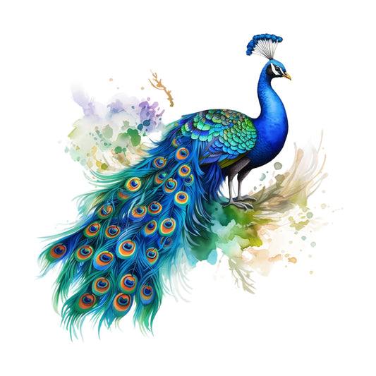 Bügelbild Pfau