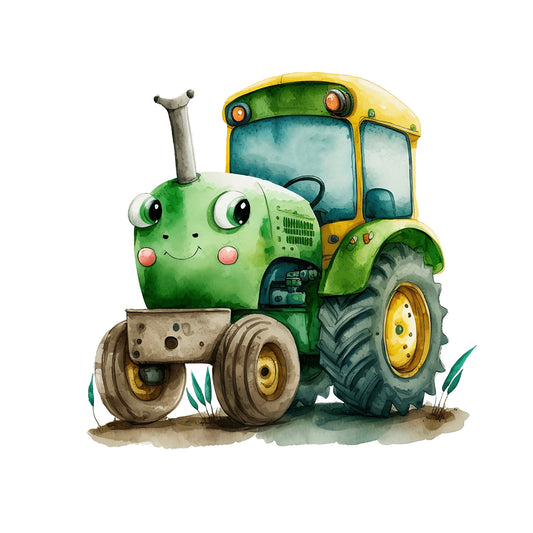 Bügelbild niedlicher Traktor