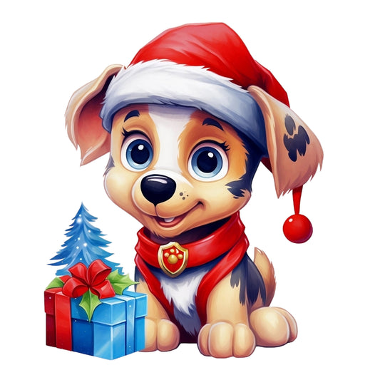 Bügelbild Weihnachtspuppy