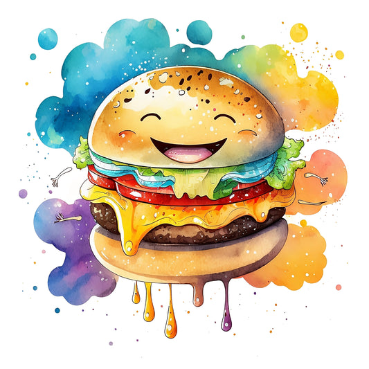 Bügelbild Hamburger