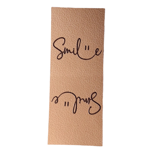 Kunstleder Patch Knicklabel Smile