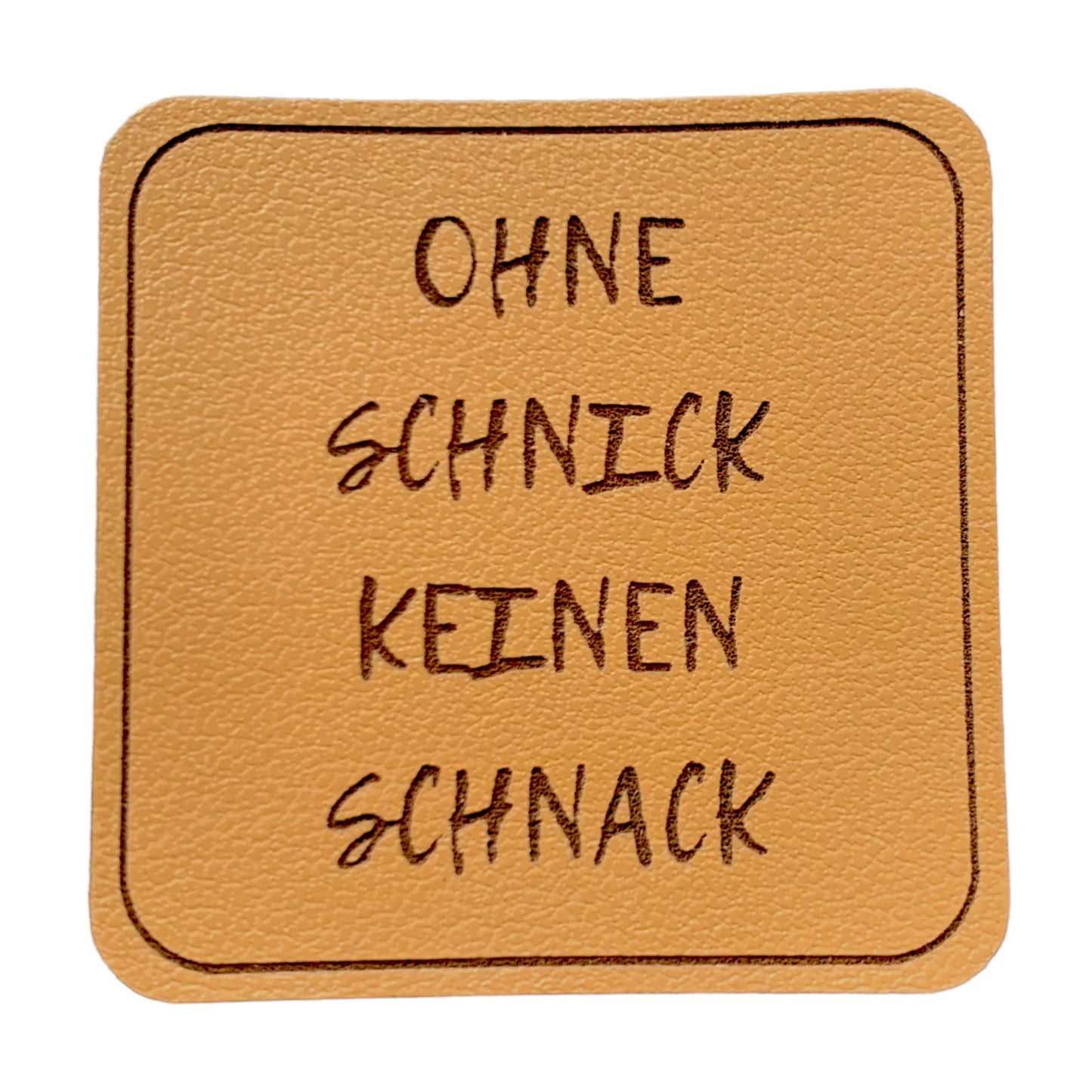 Kunstleder Patch ohne Schnick keinen Schnack