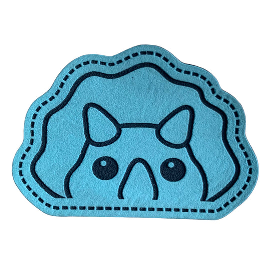 Kunstleder Patch Dino Triceratops