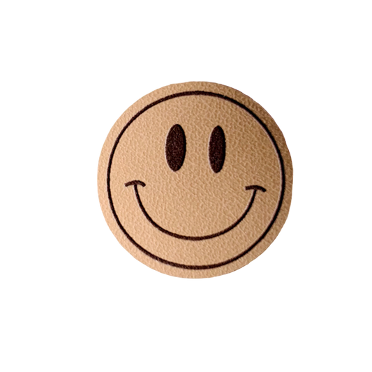 Kunstleder Patch mit Smiley