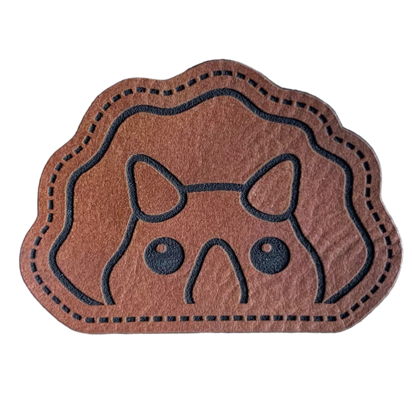Kunstleder Patch Dino Triceratops