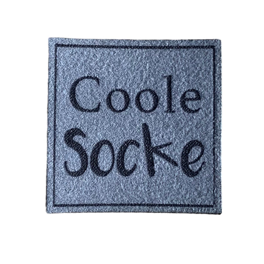 Kunstleder Patch Coole Socke