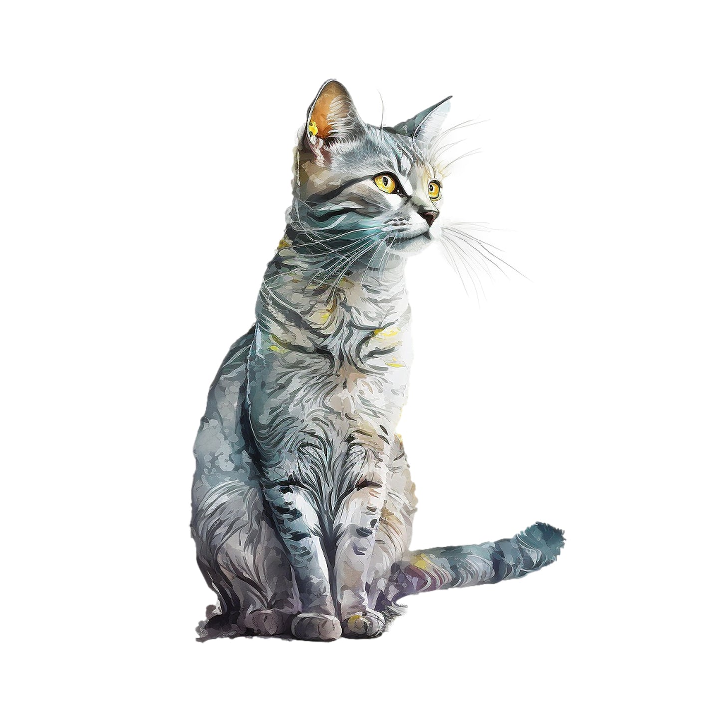 Bügelbild Graue Katze