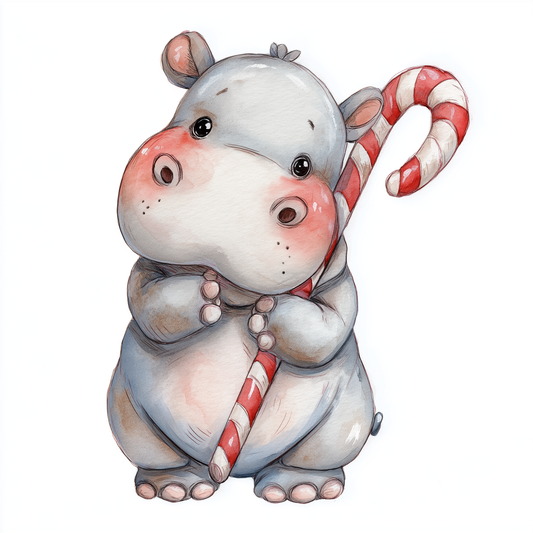 Bügelbild Hippo