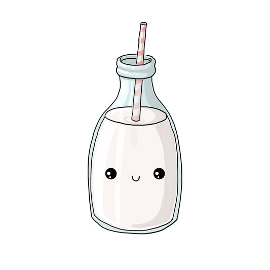Bügelbild Milchflasche