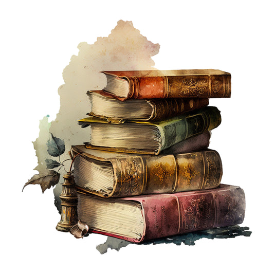 Bügelbild Bücher