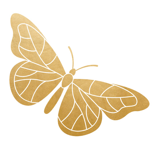 Bügelbild Schmetterling Gold